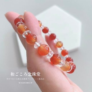 癒し・未来♪10ミリフローライト（蛍石）×ボタンカット水晶